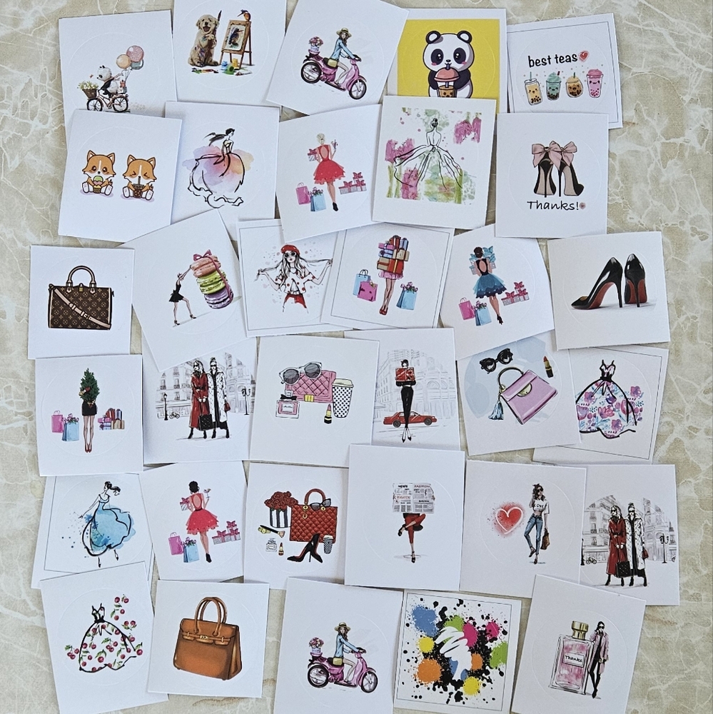 NWT Fashion Sticker Seals Fashion Girl Scrapbook Stickers Fashion Shoes Stickers